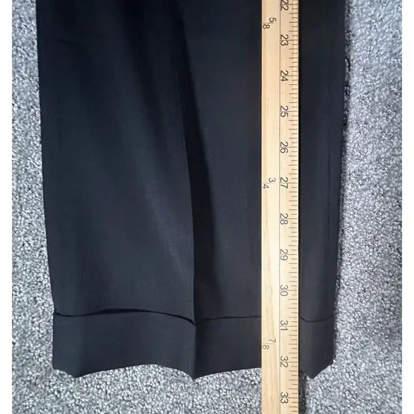 Hugo Boss Scorsese 42L Three Button Wool Suit 38 Pants Black‎ on Black Striped